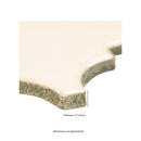 Antique white arabesque 10.83X15.5 glazed ceramic mesh mounted mosaic wall tile SMOT-PT-AW-ARABESQ product shot edge view 2