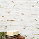 Calacatta Gold Stack Pattern Matte Porcelain Mosaic Floor And Wall Tile - MSI Collection
