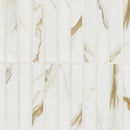 Calacatta Gold Stack Pattern Matte Porcelain Mosaic Floor And Wall Tile - MSI Collection