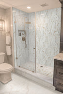 Calacatta Gold 4"x12" Matte Porcelain Subway Floor and Wall Tile - MSI Collection bathroom view