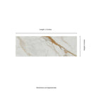 Calacatta Gold 4"x12" Matte Porcelain Subway Floor and Wall Tile - MSI Collection measurement view
