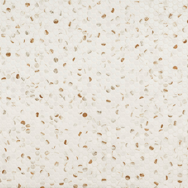 Calacatta Gold 12"x10" Round Matte Porcelain Floor and Wall Tile - MSI Collection wall view