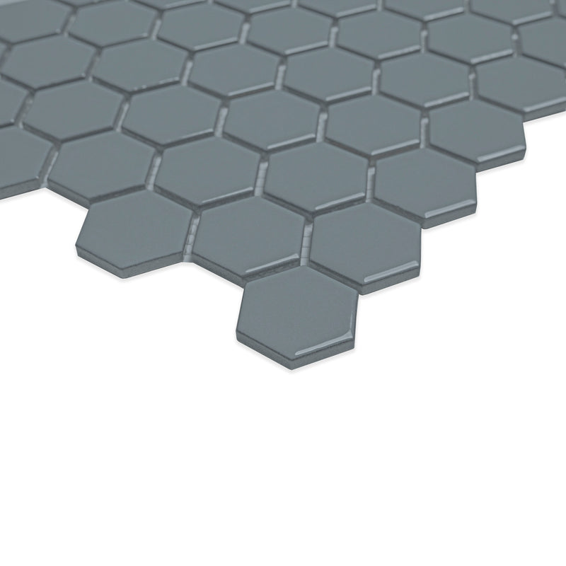 Cielo Azul Hexagon 10"x11" Glossy Porcelain Mosaic Floor and Wall Tile - MSI Collection