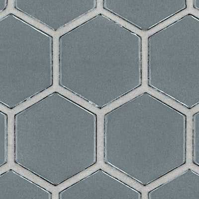 Cielo Azul Hexagon 10"x11" Glossy Porcelain Mosaic Floor and Wall Tile - MSI Collection