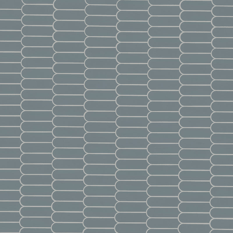 Cielo Azul Scallop 12"x12" Glossy Porcelain Mosaic Floor and Wall Tile - MSI Collection