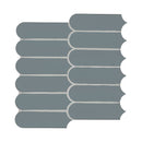 Cielo Azul Scallop 12"x12" Glossy Porcelain Mosaic Floor and Wall Tile - MSI Collection