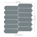 Cielo Azul Scallop 12"x12" Glossy Porcelain Mosaic Floor and Wall Tile - MSI Collection