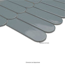 Cielo Azul Scallop 12"x12" Glossy Porcelain Mosaic Floor and Wall Tile - MSI Collection
