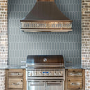 Cielo Azul Scallop 12"x12" Glossy Porcelain Mosaic Floor and Wall Tile - MSI Collection