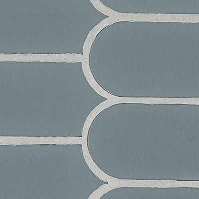 Cielo Azul Scallop 12"x12" Glossy Porcelain Mosaic Floor and Wall Tile - MSI Collection