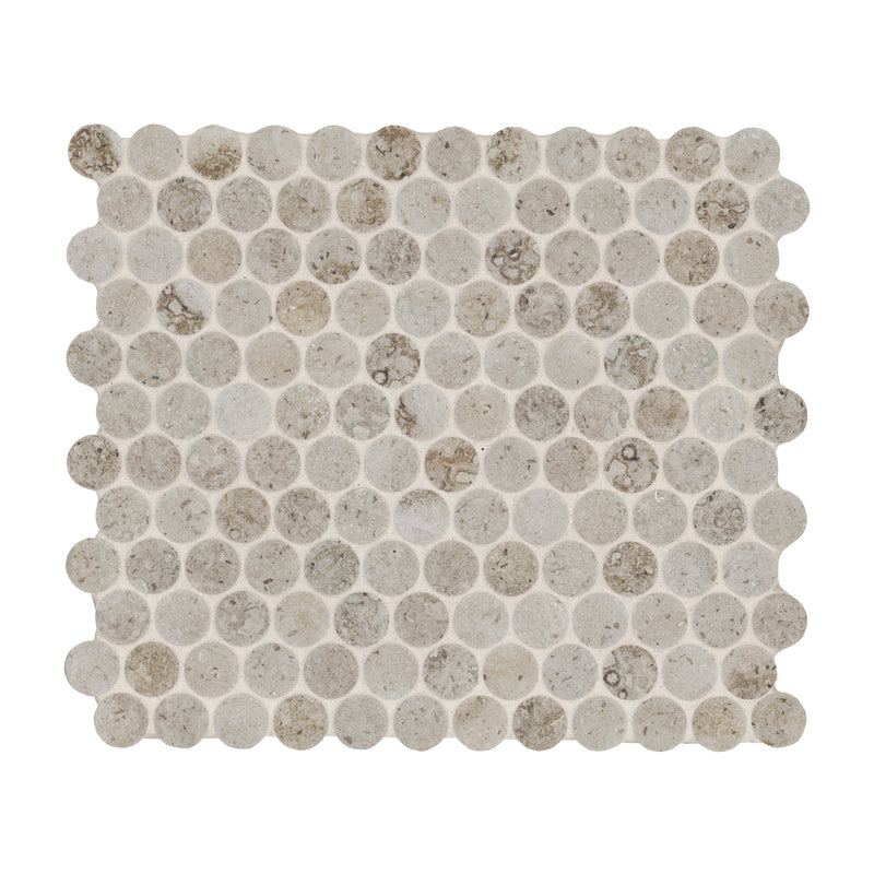 Myrtle Sands Round 11"x13" Matte Porcelain Mosaic Floor and Wall Tile - MSI Collection