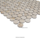 Myrtle Sands Round 11"x13" Matte Porcelain Mosaic Floor and Wall Tile - MSI Collection