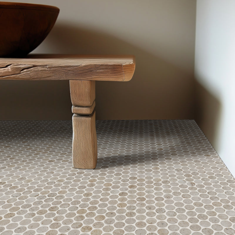 Myrtle Sands Round 11"x13" Matte Porcelain Mosaic Floor and Wall Tile - MSI Collection