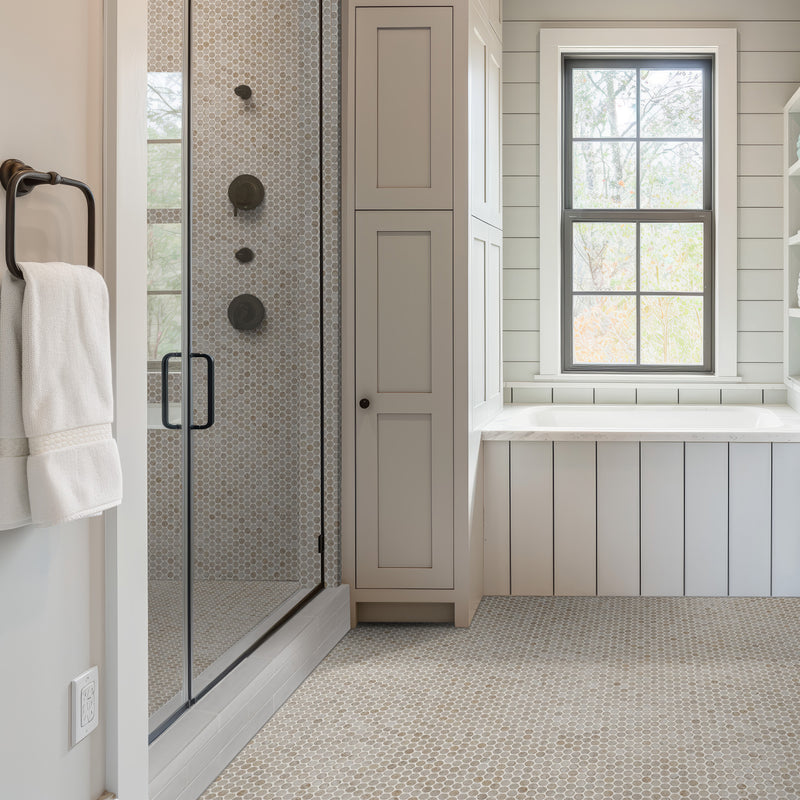 Myrtle Sands Round 11"x13" Matte Porcelain Mosaic Floor and Wall Tile - MSI Collection