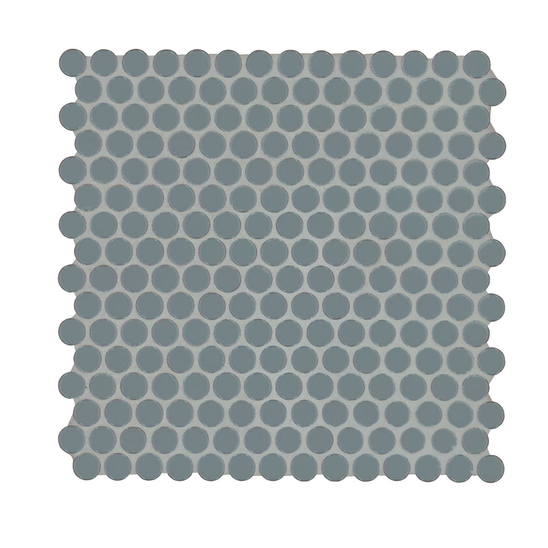 Cielo Azul Pennyround 11"x12" Glossy Porcelain Mosaic Floor and Wall Tile - MSI Collection