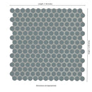 Cielo Azul Pennyround 11"x12" Glossy Porcelain Mosaic Floor and Wall Tile - MSI Collection