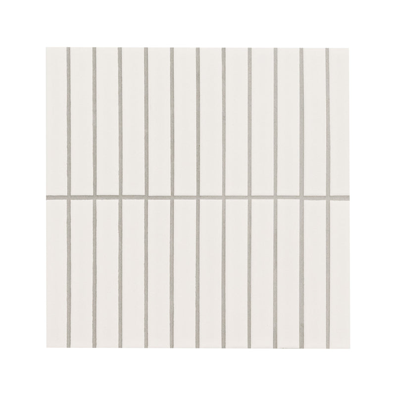White Matte 12"x12" Stacked Pattern Matte Porcelain Floor and Wall Tile - MSI Collection wall view