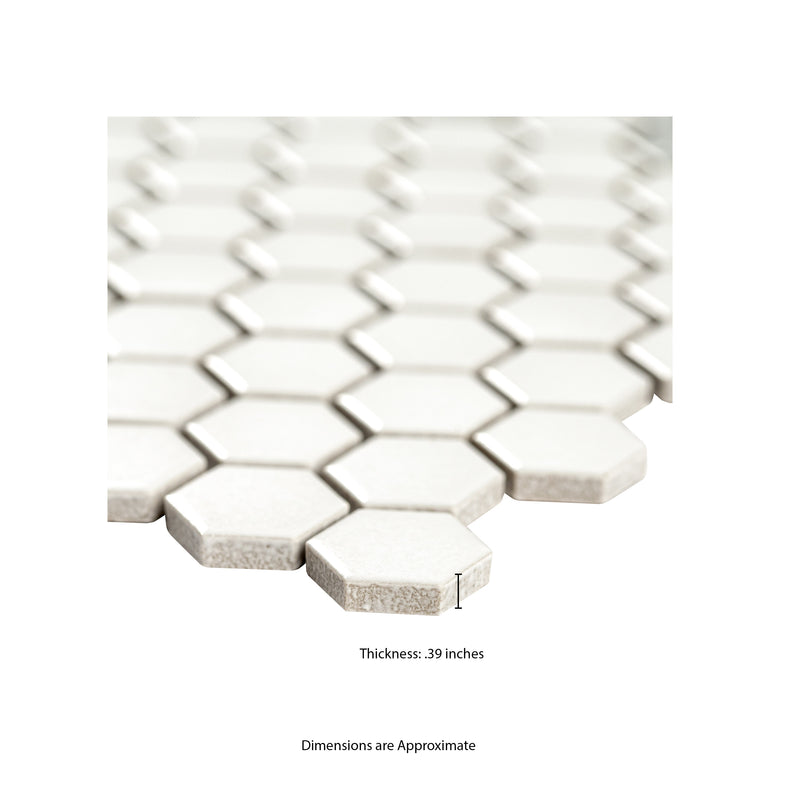 White and Gray Mod Petal Pattern 11.73"x11.85" Matte Porcelain Floor and Wall Tile - MSI Collection measurement view 2