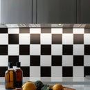 White and Black Checkered 8"x16" Matte Porcelain Mosaic Floor and Wall Tile - MSI Collection