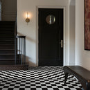 White and Black Checkered 8"x16" Matte Porcelain Mosaic Floor and Wall Tile - MSI Collection