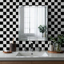White and Black Checkered 8"x16" Matte Porcelain Mosaic Floor and Wall Tile - MSI Collection