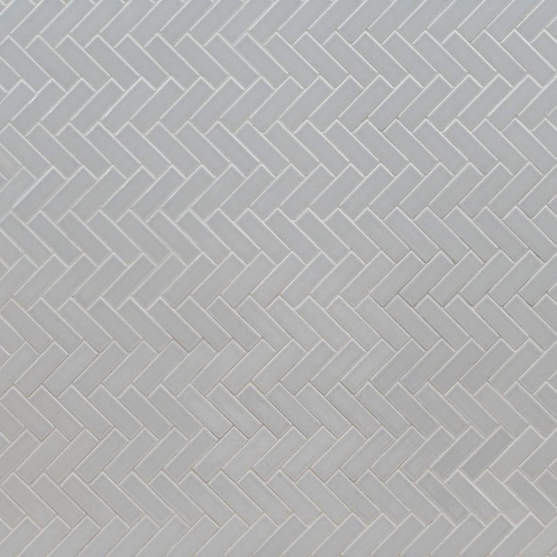 Retro Herringbone Gray 12.75" x 12.88" Porcelain Mesh-Mounted Mosaic Tile Misc-MSI Collection