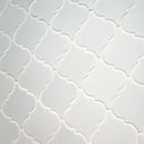 Whisper White Arabesque 10.83" x 15.5" Glazed Ceramic Mesh-Mounted Mosaic Wall Tile Pattern-MSI Collection