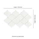 Whisper White Arabesque 10.83" x 15.5" Glazed Ceramic Mesh-Mounted Mosaic Wall Tile Pattern-MSI Collection