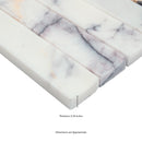 Scollopini Lilac Pattern 11"x12" Honed Marble Mosaic Floor and Wall Tile - MSI Collection