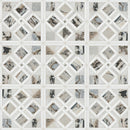 Tessere Pattern 12"x12" Polished Marble Mosaic Floor and Wall Tile - MSI Collection