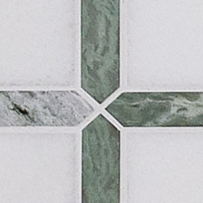 Verdant Green 12"x12" Geometrica Pattern Polished Marble Mosaic Floor And Wall Tile - MSI Collection