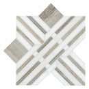 Wellington Pattern 12"x12" Polished Marble Mosaic Floor and Wall Tile - MSI Collection
