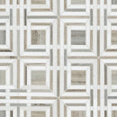 Wellington Pattern 12"x12" Polished Marble Mosaic Floor and Wall Tile - MSI Collection