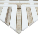 Wellington Pattern 12"x12" Polished Marble Mosaic Floor and Wall Tile - MSI Collection