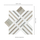 Wellington Pattern 12"x12" Polished Marble Mosaic Floor and Wall Tile - MSI Collection