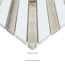 Wellington Pattern 12"x12" Polished Marble Mosaic Floor and Wall Tile - MSI Collection