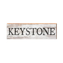 Keystone, Colorado Black and White Wooden Sign | Wall Art Print on Real Wood