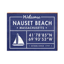 Nauset Beach, Massachusetts Sailboat Wooden Welcome Sign | Wall Art Print on Real Wood