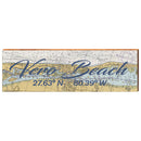 Vero Beach, Florida Latitude Longitude Map Wooden Sign | Wall Art Print on Real Wood