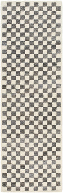 Halen Taupe Checkered Area Rug