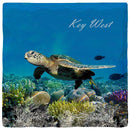 Key West Sea Turtle Latitude Longitude Coaster Set