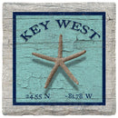 Key West Starfish Blue Coaster Set