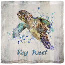 Key West Watercolor Sea Turtle Coaster Set
