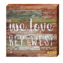 We Love Key West Wooden Sign | Wall Art Print on Real Wood