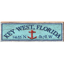 Key West, Florida Wooden Sign | Wall Art Print on Real Wood