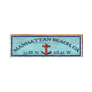 Manhattan Beach, California Latitude Longitude Sign | Wall Art Print on Real Wood