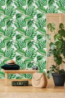 Voguish Monstera Leaves Wallpaper Fashionable