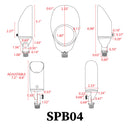 SPB04 Adjustable Low Voltage LED Bullet Landscape Spotlight Outdoor Lighting
