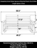 SimplyPoly Amish Made Signature Recycled Plastic Porch Glider