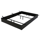Queen size Hotel Style Metal Bed Base Bed Frame in Espresso - 7.5-inch High